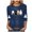 A04_Navy, variant on Towmus Halloween Shirts for Women 3/4 Sleeve Graphic Crew Neck T Shirt Oversized Casual Womens Blouse
