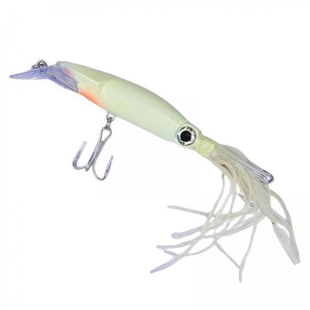 harayaa 2x Luminous Squid Skirt Trolling Fishing Tackle with Hooks Swimming Lure 22cm Fishing Glow for Marlin Salmon Bass Offshore