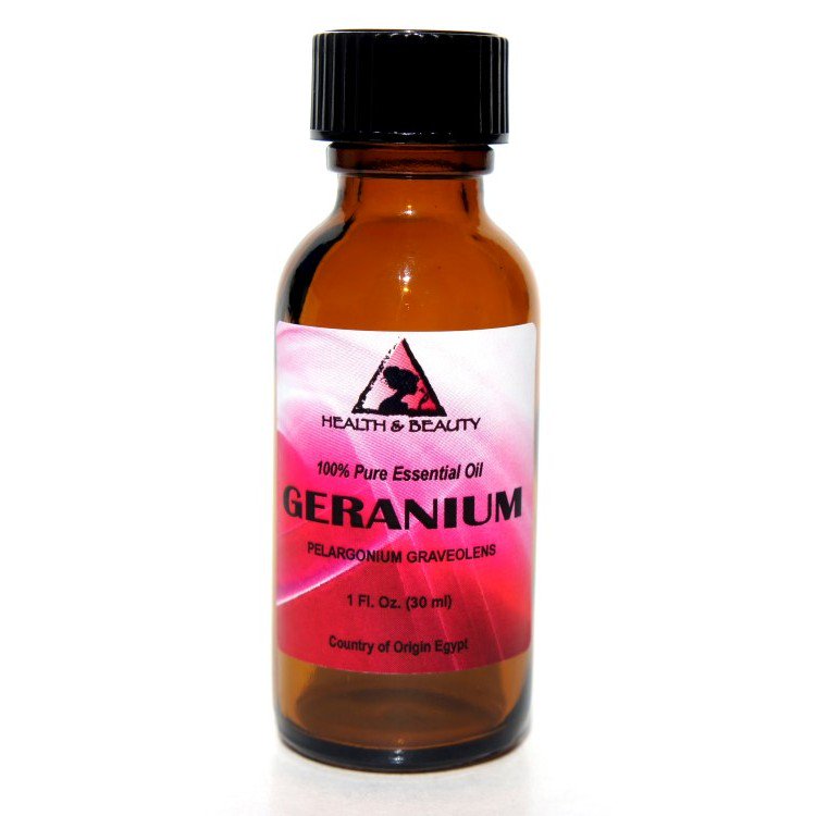 GERANIUM ESSENTIAL OIL AROMATHERAPY 100 PURE NATURAL GLASS BOTTLE 1.0