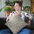thumbnail image 2 of Plutus 12" x 20" Bird Feather Animal Luxury Throw Pillow in Brown, 2 of 2