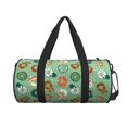 thumbnail image 2 of Gaeub Christmas Donuts Lightweight Travel Cylinder Bag Gym Tote Bag Sports Training Duffle Bag with Pockets and Straps, 2 of 8