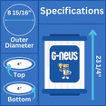 thumbnail image 4 of G-NEUS Pool & Spa Filter | Replaces PWWCT150, Ultral-B3, Clearwater II ProClean 150, 817-0150N, Unicel 8414, Filbur FC-1287 | 150 Sq Ft Coverage | High Performance Replacement Cartridge, 1 Pack, 4 of 4