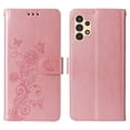 thumbnail image 2 of For Samsung Galaxy A13 4G / 5G 6.5 inch Embossed Butterfly Flowers With Card Slots And A Cash Compartment Shockproof Kickstand Flip Leather Phone Case For Women,Pink,For Galaxy A13 4G / 5G, 2 of 8