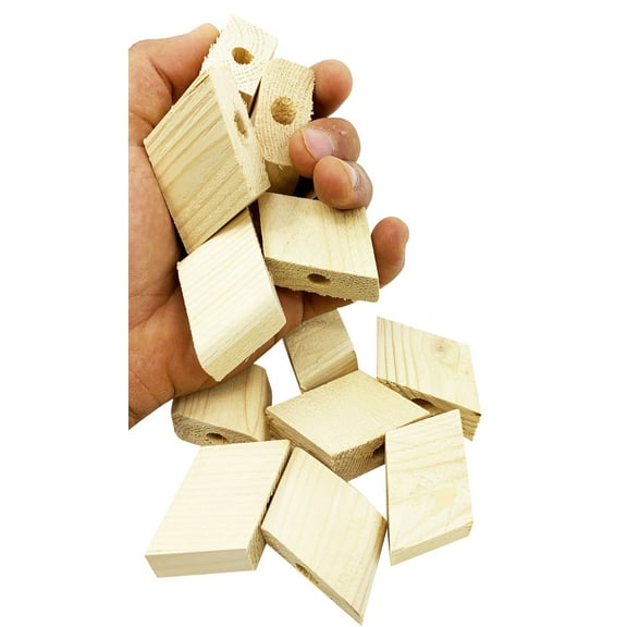 3166 Pk12 Natural Oblong Slat Foot Talon Bird Toys