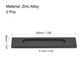 thumbnail image 2 of 180x40x5.7mm Rectangle Finger Flush Pull Handle with Sticker Anodizing Black 2 Pack, 2 of 5