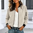 thumbnail image 2 of ShomPort Women's Casual Jackets Long Sleeve Zip up Lightweight Windbreaker Coat Trendy Outerwear with Pockets, 2 of 7