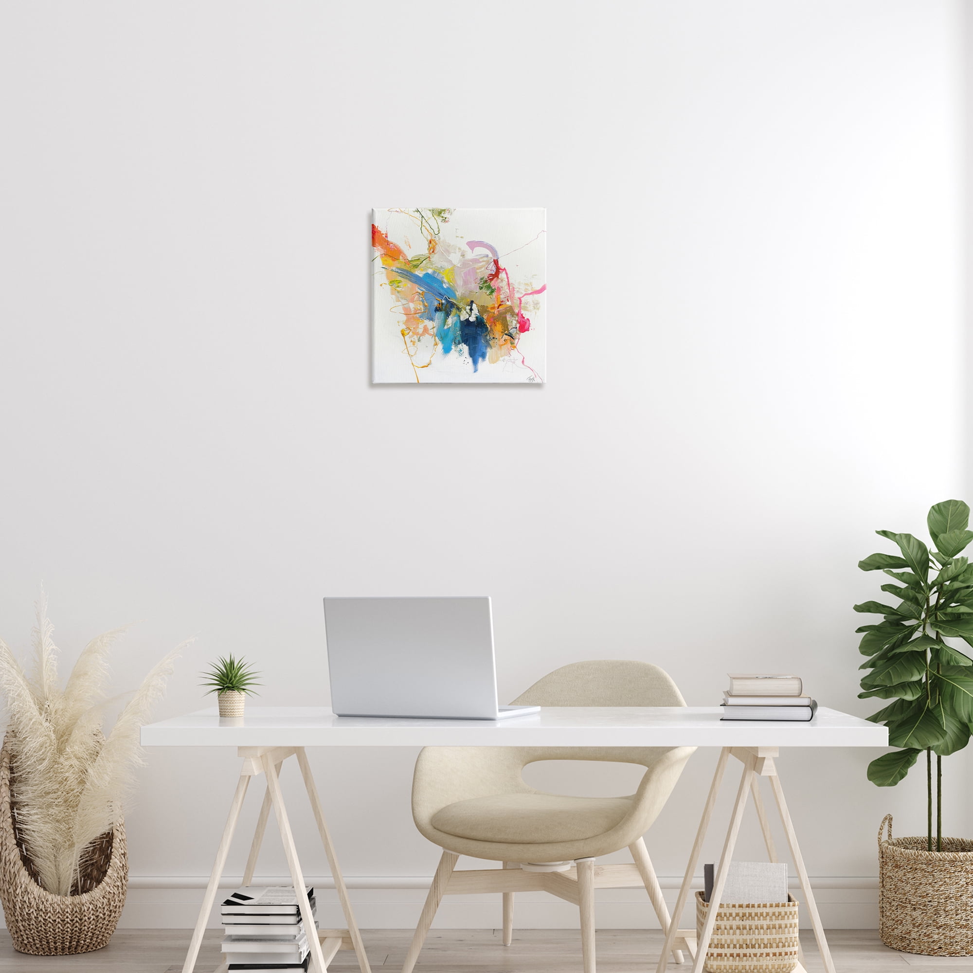 Confident Pink Abstraction Canvas Wall Art, design by Design Fabrikken