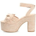 thumbnail image 2 of Journee Womens Zenni Bow Detail Platform Dress Sandals, 2 of 9