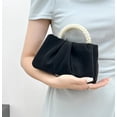 thumbnail image 3 of Bolso de noche Beatfull de piel con estampado de perlas para mujer, color negro, 3 of 6