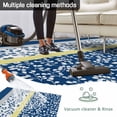 thumbnail image 5 of Blue Yellow Outdoor Rug 5x8 Ft - Reversible Patio Rug Outdoor Camping Rugs, Botanical Floral Motifs Wildflower Striped Washable Indoor Outdoor Area Rugs, Non-Slip Outdoor Carpet Runner for Deck/Porch, 5 of 8