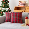 thumbnail image 6 of Plaid Throw Pillow Cover, Vintage Buffalo Check Gingham Decorative Cushion Case for Farmhouse Sofa Couch Bed, 18x18 Inch Square Soft Fabric Pillow Shell for Home Holiday Decor, 6 of 6