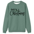 thumbnail image 3 of Merry Christmas Fall Sweatshirt Christian Religious Xmas Shirt Crewneck Pullover Tops (Green XL), 3 of 3