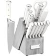 thumbnail image 1 of Cuisinart C77WTR-15PG Classic Forged Triple Rivet, 15-Piece Knife Set with Block, Superior High-Carbon Stainless Steel Blades for Precision and Accuracy, White/Grey, 1 of 2