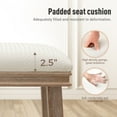 thumbnail image 5 of SUMMIT LIVING 24" Wood Bar Stool, Backless Counter Height Stool with Padded Seat for Kitchen Island, White, 5 of 8