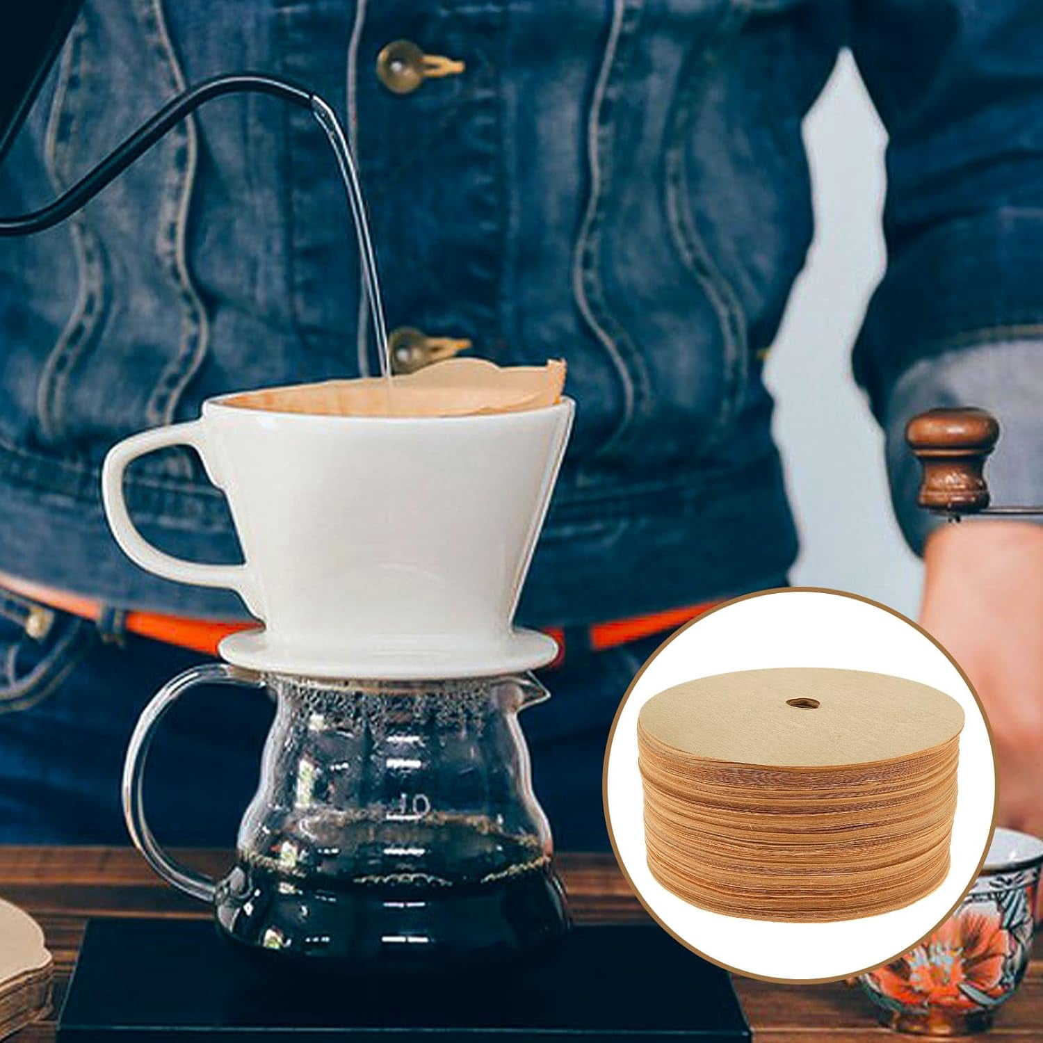 Percolator Filter YBEATY 300 Count Inch Coffee Filters