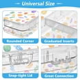 thumbnail image 4 of Plastic Pencil Box Large Capacity Pencil Boxes Clear Boxes with Snap-Tight Lid Stylish Office Supplies Storage Organizer Box Cartoon Candy Pattern, 4 of 7