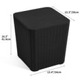 thumbnail image 2 of Dextrus 11.5 Gallon Outdoor Deck Box,Resin Rattan Coffee Table with Extra Storage for Patio Decor and Cushions - Black, 2 of 5