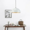 thumbnail image 5 of Simple Semicircle Metal Pendant Lamp for Dining Room, Retro Industrial Style Dome Pendant Light Fixture for Kitchen Island, Vintage Rustic Farmhouse Pendant Lighting for Bedroom, 5 of 7