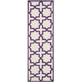 thumbnail image 3 of Safavieh Cambridge 2'6" X 8' Hand Tufted Wool Rug in Ivory and Purple, 3 of 5