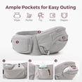 thumbnail image 3 of Momcozy Cangurera Portabebé Mochila 2 En 1 Con Asiento Bebé, Enfriamiento Canguro Bebé Transpirable, 3 of 9