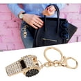 thumbnail image 4 of Key Chains for Car Keys, Cute Keychain, Sturdy Zinc Alloy Mini Shining Crystal Rhinestones Whistle Keychain Pendant for Bag Purse Backpack Handbag for Women and Girls, White Color, 4 of 7