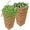 Barley, variant on Sunnydaze 11" Indoor/Outdoor Hyacinth Tall Square Planter - Set of 2 Poly-Wicker Planters with Plastic Inlay - Barley