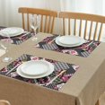 thumbnail image 3 of Pioneer Flower Floral Print Pattern Summer Placemats Table Placemats Set Of 4-Linen Kitchen Washable Placemats Table Mats 12x18 Inch Non-Slip Heat Resistant, 3 of 5