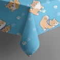 thumbnail image 5 of Cute Shiba Inu Square Tablecloth,Waterproof Square Table Cover,Wipeable Spillproof Washable Table Cover for Home Kitchen Party Decor 42"X42"(107x107cm), 5 of 6