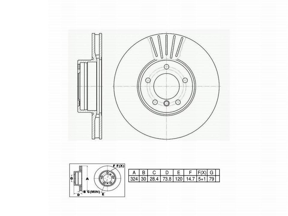Winstop Brake Rotor, Front WS233602, BMW 530i 2003-2001