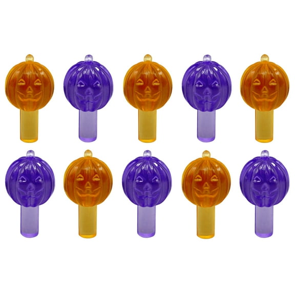Creative Hobbies® Ceramic Tree Replacement Lights Jack O' Lantern - Orange & Purple Pumpkin Shape Bulbs for Halloween Décor | 25 Pack