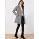 thumbnail image 2 of Abrigos largos de invierno con solapa con muesca y un solo pecho para mujer Gris Claro XL, 2 of 6