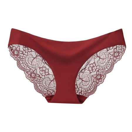 

Outfmvch underwear women Ladies Underwear Lace Hollow Out Seamless Low Waist Briefs lingerie for women
