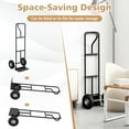 thumbnail image 4 of Costway Heavy Duty Hand Truck 660lbs Capacity Trolley Cart with  Foldable Nose Plate Black, 4 of 10
