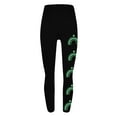 thumbnail image 5 of lcziwo St Patrick Day Leggings for Women Irish Green Shamrock Print Leggings Casual High Waist Butt Lifting Yoga Pants Holiday Tights Black XL, Lighten Sales of The Day, 5 of 6
