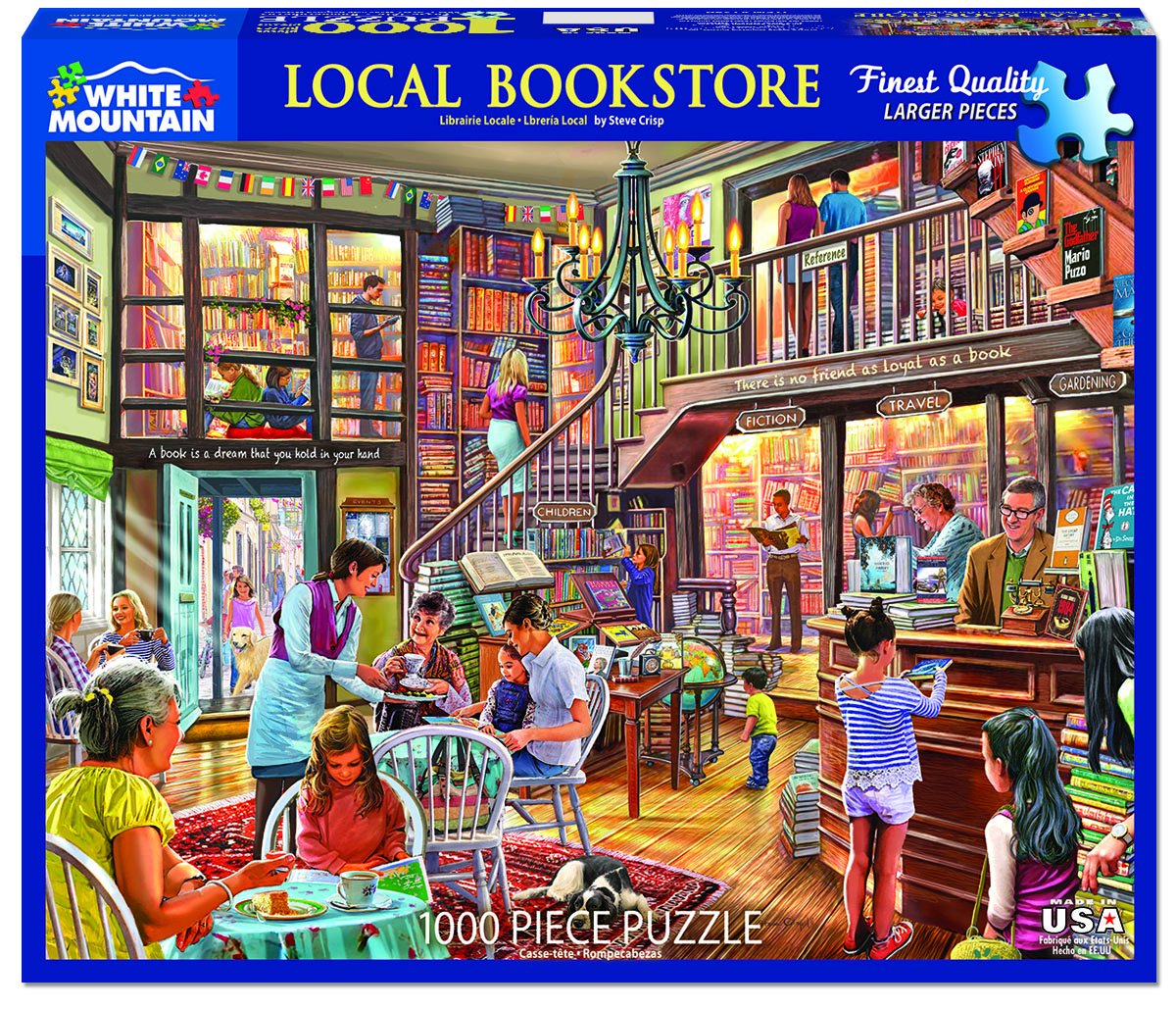 White Mountain Puzzles Local Book Store - 1000 Piece Jigsaw Puzzle - image 2 of 5