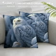 thumbnail image 3 of Orinice Snowy Owl Graphic Decorative Cushion Throw Pillow Cover for Home Couch, Living Room, Bed, Sofa - Winter Home Decor 1PC 20x20in, 3 of 5