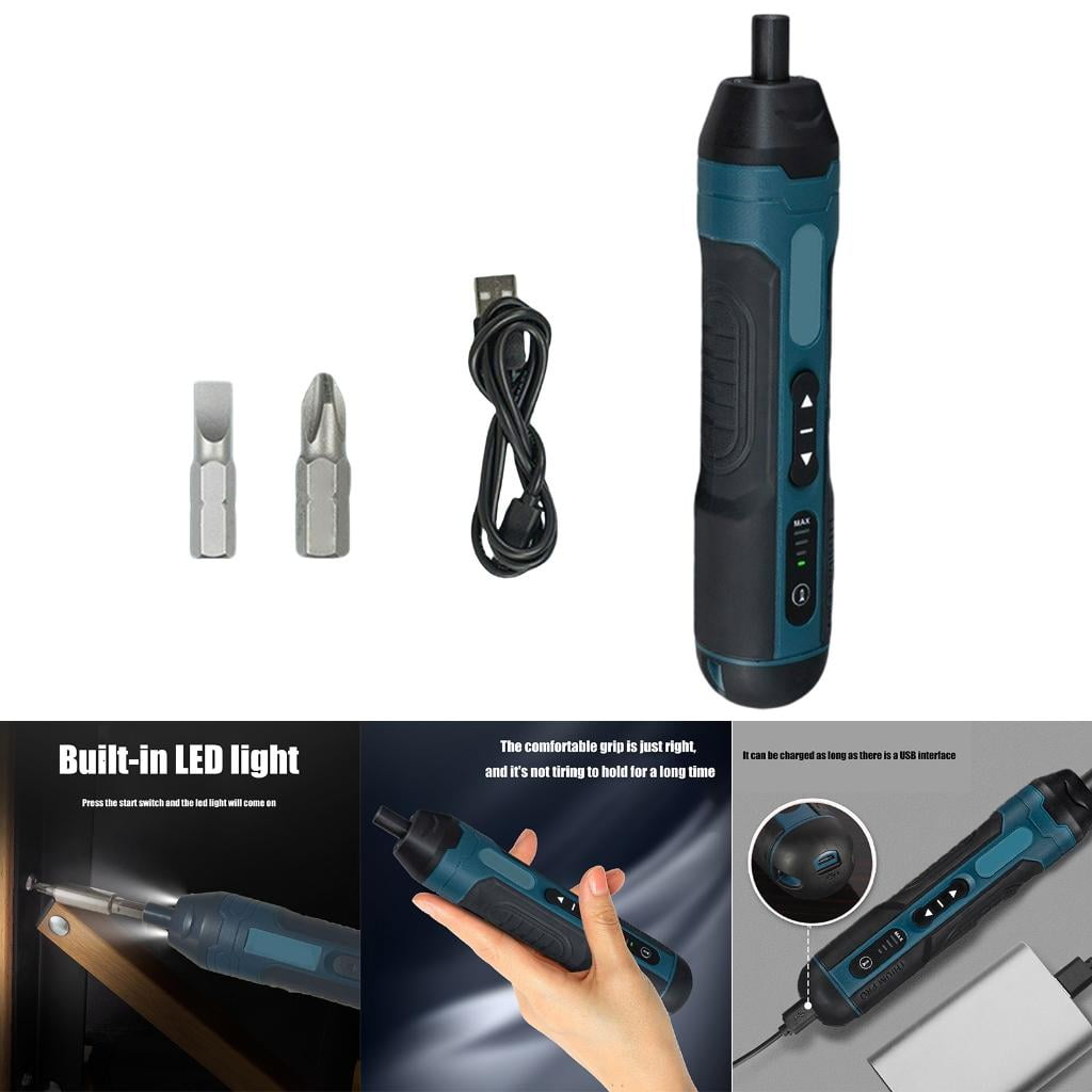 Industrial Electric Screwdriver 4 Torques Settings Rechargeable Magnetic Head