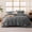 Gray, variant on Sleep Zone Queen Cationic Microfiber Duvet Cover Set, Gray, Soft & Breathable