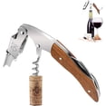 thumbnail image 1 of couteau De Sommelier, Tire-bouchon Professionnel, Tire Bouchon Professionnel En Acier Inoxydable Avec Manche En Bois,tout-en-un Et Dcapsuleur Vin, 1 of 5