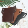 thumbnail image 7 of Spencer Men's Leather Cell Phone Holster Universal Case Waist Bag Sheath with Belt Loop (6.6"*5.3"*0.14", Brown), 7 of 7