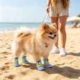thumbnail image 2 of 4Pcs Mesh Dog Shoes Dog Boots, Breathable Dog Shoes for Small Dogs, Waterproof Puppy Booties Sandals with Anti- Sole, Dog Shoes for Hot Pavement Durable Pet Paw Protector, 2 of 3