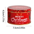 thumbnail image 3 of Christmas Cookie Tins with Lids - Festive Storage Containers for Cookies,Candies & Treats,Metal Reusable Holiday Gift Boxes,Decorative Tinplate Containers,Christmas Wrapping Supplies,2.9x1.8in, 3 of 6
