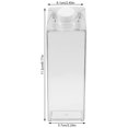 thumbnail image 3 of Greeniant Botella de agua de leche cuadrada transparente caja de jugo de plástico seguro tapa de taza organizador de almacenamiento reutilizable Ropa Deportiva, Zapatos 500ML, 3 of 6