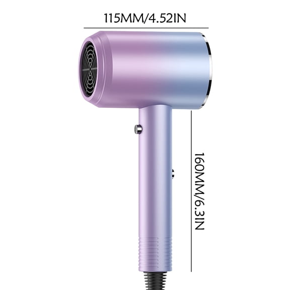 Travel Hair Dryer with Blue Light Care, 220V Household Constant Temperature, Silent & Lightweight Travel Blow Dryer for Smooth Hair