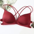 thumbnail image 4 of Siilsaa The Bra Underwire Bra, Full-Coverage Lace Bra with Underwire Cups, Plunging Underwire Bra for Everyday Comfort Red,One Size, 4 of 4