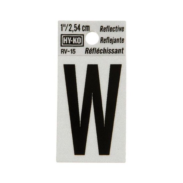 Hy-Ko Products 79287 1.25 in. Reflective Vinyl Letter W