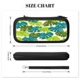 thumbnail image 4 of Tropical Leafs, Carrying Case For Nintendo Switch & OLED Version, Eva Lightweight Shockproof Protective Pouch Case for Game Console & Accessories with 10 Game Card Slot & Wristband, Black, 4 of 6