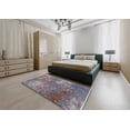 thumbnail image 5 of Ahgly Company Machine Washable Indoor Square Industrial Modern Eggplant Purple Area Rugs, 8' Square, 5 of 7