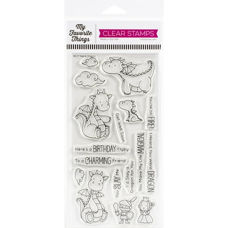 UPC: 0849923014776 | My Favorite Things Birdie Brown Stamps 4 X8 -Magical Dragons