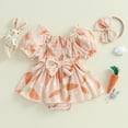 thumbnail image 2 of Mameluco de Pascua Outfit Lamuusaa para bebé recién nacida con diadema, 2 of 7
